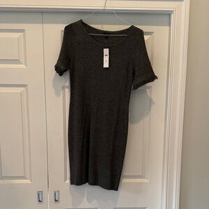 Ann Taylor Charcoal Midi Dress